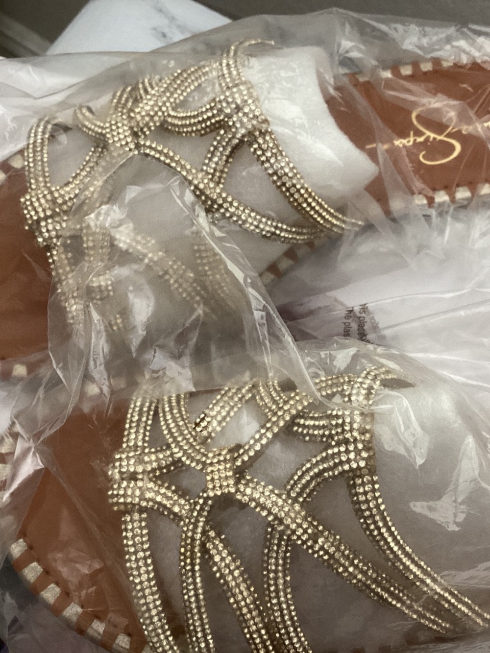 Jessica Simpson Rhinestone Sandals size 9.5 - Picture 3 of 6